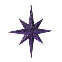 Vickerman 12" Eggplant Glitter Bethlehem Star Ornament (2 pack)