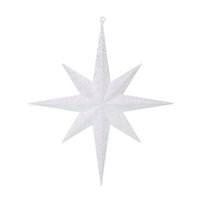 Vickerman 15.75" White Glitter Bethlehem Star Ornament