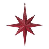 Vickerman 15.75" Burgundy Glitter Bethlehem Star Ornament