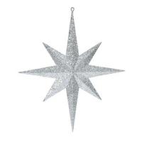 View 15.75" Silver Glitter Bethlehem Star Ornament