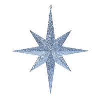 Vickerman 15.75" Sea Blue Glitter Bethlehem Star Ornament