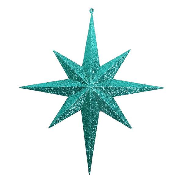 15.75" Emerald Glitter Bethlehem Star Ornament