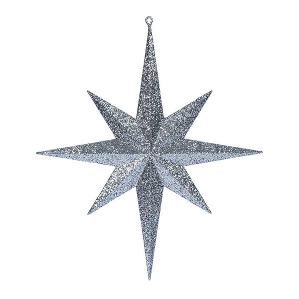 15.75" Pewter Glitter Bethlehem Star Ornament