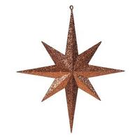 Vickerman 15.75" Copper Glitter Bethlehem Star Ornament
