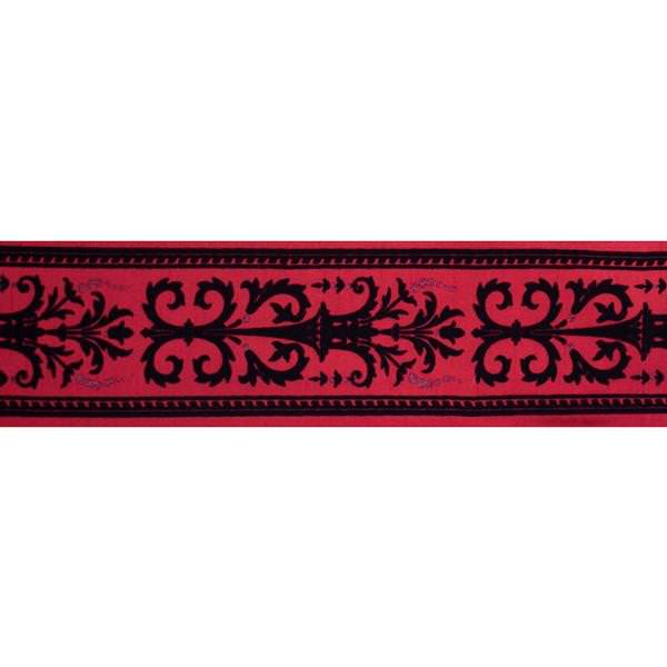 4" x 10Yd Brown Classic Red Dupion Wired Ribbon