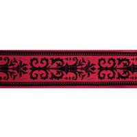 Vickerman 4" x 10Yd Brown Classic Red Dupion Wired Ribbon