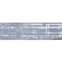 Vickerman 4" x 5Yd Silver Sequin Plaid Grey Dupion Wired Ribbon