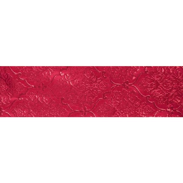 4" x 10Yd Red Damask Jacquard Wired Ribbon
