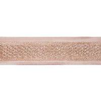 Vickerman 2.5" x 5Yd Beige Gold Lace Dupion Wired Ribbon