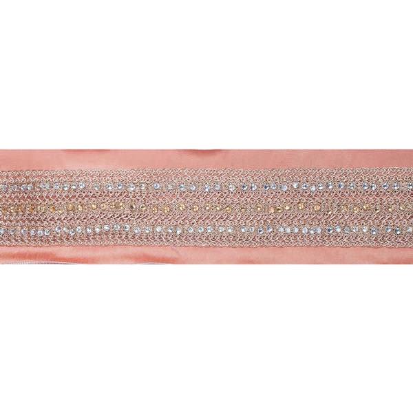 4" x 5Yd Platinum Crystal Mauve Dupion Wired Ribbon