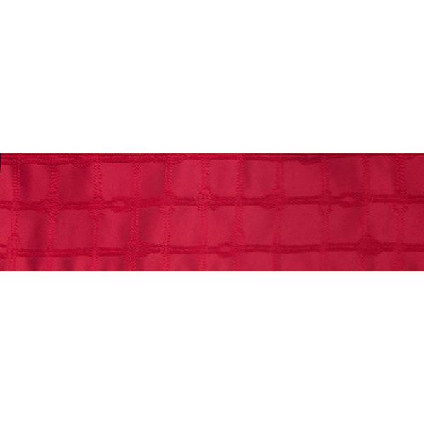 4" x 10Yd Red Rope Check Jacquard Wired Ribbon