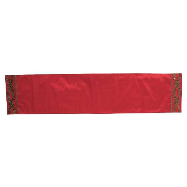 16" x 72" Red Sequin Swirl Table Runner