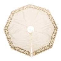 Vickerman 54" Ivory Sequin Snowflake Tree Skirt