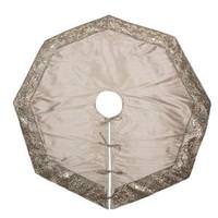 Vickerman 54" Taupe Sequin Snowflake Tree Skirt