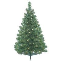 Vickerman 3' x 24" Artificial Oregon Fir Tree with 100 Warm White LED Lights