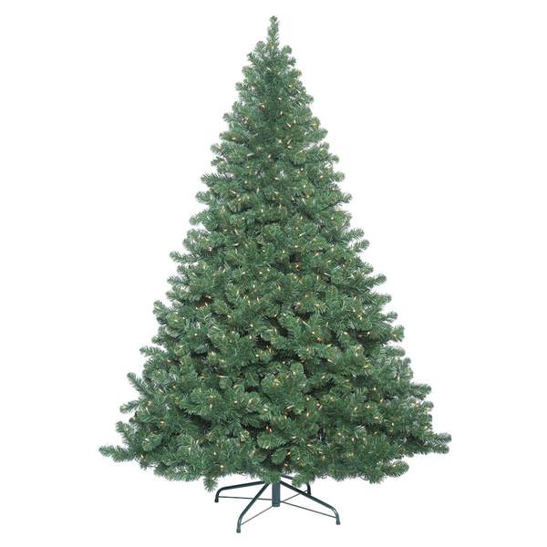 7.5' x 65" Artificial Oregon Fir Tree with 900 Clear Lights