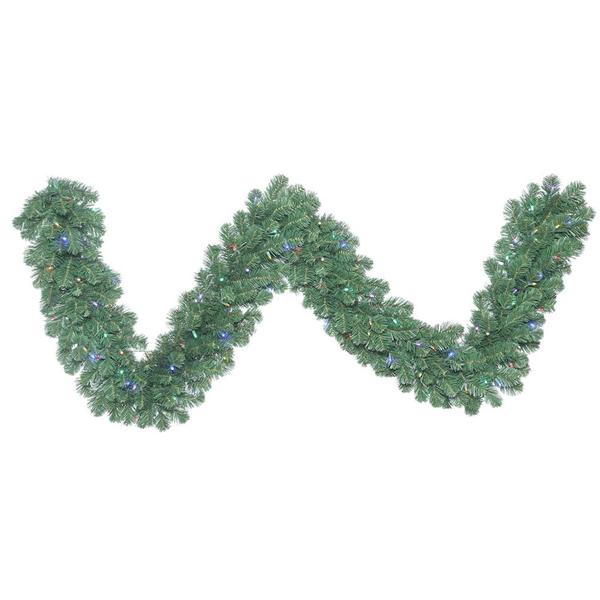 9' x 20" Artificial Oregon Fir Garland with 200 Multi-Color LED Lights