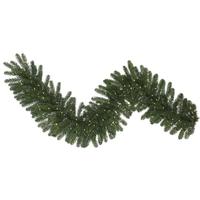 View 9' Artificial Oregon Fir Garland with 150 Warm White LED Lights