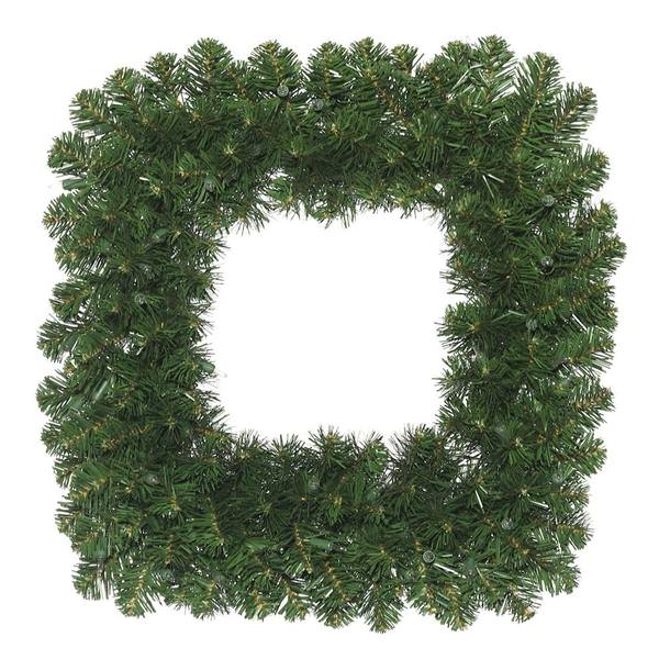 24" Artificial Oregon Fir Square Wreath