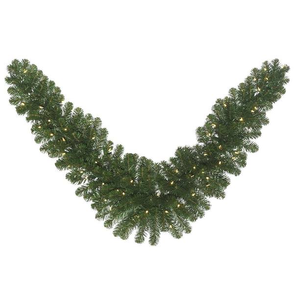 6' Artificial Oregon Fir Door Swag 70 Warm White LED Lights