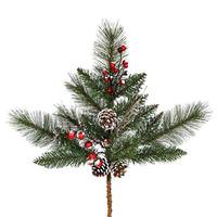 Vickerman 20" Artificial Snow Tipped Pine / Berry Spray