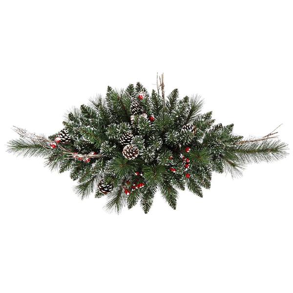 2.5' Artificial Snow Tip Pine/Berry Swag