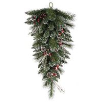 Vickerman 2.5' Artificial Snow Tip Pine/Berry Teardrop