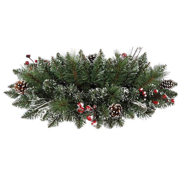 2' SnowTip Pine/Berry Taper Centerpiece 65 Tips