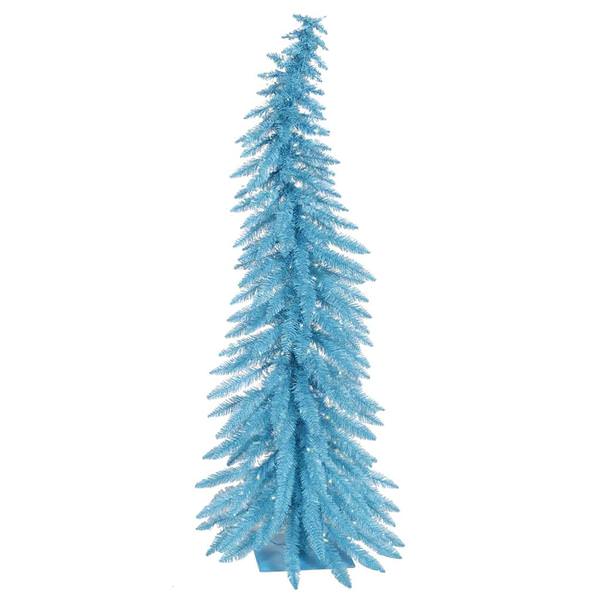 5' x 24" Sky Blue Whimsical Tree with 100 Blue Lights