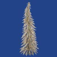 Vickerman 2.5' x 17" Champagne Whimsical Artificial Christmas Tree with 35 Warm White LED Lights