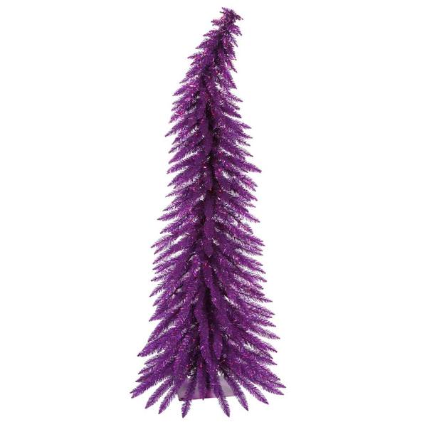 5' x 24" Purple Whimsical Tree with 100 Purple Lights