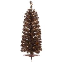 Vickerman 2' x 11" Mocha Pencil Tree 35 Clear Miniature Lights