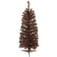 Vickerman 2' x 11" Mocha Pencil Tree with 35 Clear LED Lights