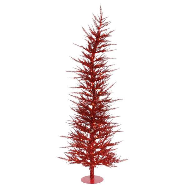 6' x 26" Red Laser Tree with 150 Red Lights