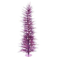 Vickerman 5' x 24" Purple Laser Tree with 100 Purple Lights