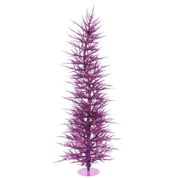 6' x 26" Purple Laser Tree with 150 Purple Lights