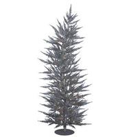 Vickerman 4' x 19" Silver Laser Tree with 70 Clear Lights