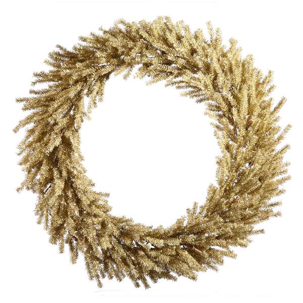 24" Artificial Champagne Wreath