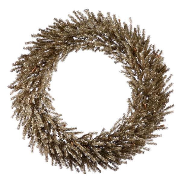 24" Artificial Mocha Wreath