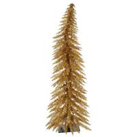 Vickerman 30" x 17" Antique Gold Laser Tree 35 Clear Miniature Lights