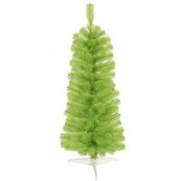 Vickerman 2' x 11" Lime Green Pencil Tree with 35 Lime Dura-lit Mini Lights