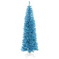 Vickerman 4.5' x 20" Sky Blue Pencil Tree with 150 Blue Lights