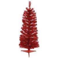 Vickerman 2' x 11" Red Pencil Tree with 35 Red Dura-lit Mini Lights