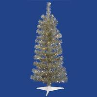 Vickerman 2' x 11" Champagne Pencil Tree with 35 Clear LED Lights