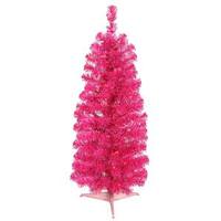 Vickerman 2' x 11" Pink Pencil Tree with 35 Pink LED Lights