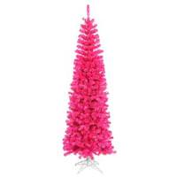Vickerman 5.5' x 22" Pink Pencil Tree with 250 Pink LED Lights