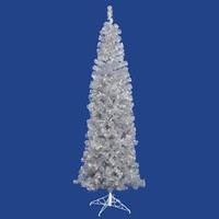 Vickerman 5.5' x 22" Silver Pencil Tree with 250 Clear Lights