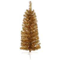 Vickerman 2' x 11" Antique Gold Pencil Tree with 35 Clear Dura-lit Mini Lights