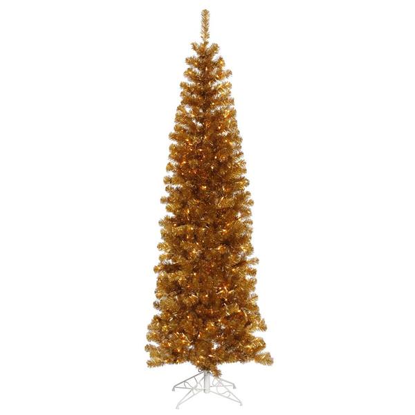 3' x 19" Antique Gold Tree with 50 Warm White LED Lights