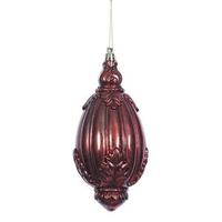 Vickerman 6.5" Antique Red Sculptured Drop Ornament (4 pack)